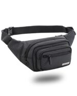 GoTrippin by Destinio Waist Bags for Men Women- Premium Stitching, Branded Zippers, Waterproof Pocket, RFID Safe- Large Fanny Pack for Hiking Travel, Money Belt (Polyester, Black) - Image 2