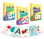 Gurukanth® Premium Flash Cards for Kids Early Learning | Easy & Fun Way of Learning 1 Year to 6 Years Babies Smart Toys (Set of 3 - ABC, Numbers. Shapes & Colours) - Image 2