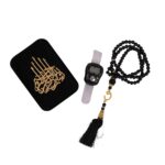 HADIYAH Black Velvet Tasbeeh Combo Pearl Tasbeeh with Digital Counter - Image 2
