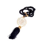 HADIYAH Premium Customisable 100 Beads Crystal Tasbeeh | with Name or Bismillah | Black - Image 2