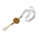 HADIYAH Premium Customisable 100 Beads Crystal Tasbeeh | with Name or Bismillah | White - Image 2