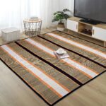 HOKIPO Natural Handmade Madurkathi 6.5X4.5 Feet Rectangular Chatai Mats For Home | Large Sleeping Floor Mats, Black (In81-Blk) - Image 2