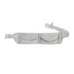 Haj & Umrah Waist Belt, White, Dual Zippered Compartments, Adjustable Strap with Buckle Closure - Image 2