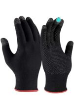 Hand Gloves for Women Sun Protection Summer Cooling Black Bike Gloves for Cycling Fishing, Non-Slip Touch Screen Mesh Breathable Full Finger, UPF 50+ - Image 2