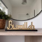 Haoser Wooden Bismillah Standing Table Sign, Traditional Ramadan Party Decoration,Eid Party Celebrations,ramadan table decor|eid decoration items|muslim home decor items for table - Image 2