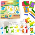 Imagimake Stamp Art Jungle Coloring & Stamping Set for Girls & Boys 3 Years +, Multicolor - Image 2