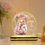 Islamic Couple Name & Date LED Lamp | Customized Gift for Men, Women, Husband, Wife, Girlfriend, Boyfriend | Gifting for Birthday, Anniversary | Couple Giftings Ideas (5.5 x 5.5 Inches) - Image 2