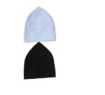 Islamic Prayer Kufi Muslim Cap for Men or boy namaz topi for namaz (2 Cap) White and Black - Image 2