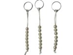 Islamic Saat Daana tasbih for Prayer Beautiful Tasbih for Muslims for Hajj Umrah Pilgrimage Prayer Beads, Set of 3 White Colour 7 Beads Finger Tasbeeh - Image 2