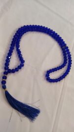 Islamic Salat Prayer Tasbih - 100 Crystal White Beads - Tasbeeh for Dhikr, Zikr, and Meditation (Dark Blue) - Image 2