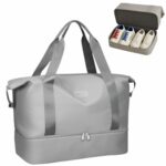 JD FRESH 1 Layer Nylon Duffle Bags/Convertible Travel Luggage/Waterproof Traveling Bag for Clothes/Foldable - Extendable Duffle Luggages for Men and Women(Grey) - Image 2