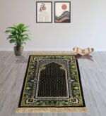 Janamaz Prayer Mat – Turkey Soft Velvet Namaz Mat | Premium Aasan for Daily Salah, Janimaz Namaz, Comfortable & Durable Prayer Mat | 44x27 Inch, (09) - Image 2