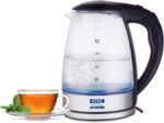 KENT Elegant Electric Glass Kettle (16052), 1.8L, Stainless Steel Heating Plate, Borosilicate Glass Body, Boil Drying Protection, Cooking Water Boiler - Image 2