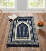 KETOSTICS® Chenille Soft Prayer Mat Foldable 4x2 feet (Blue Taj) - Image 2