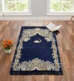 KETOSTICS® Muslim Islamic Prayer Mat,Anti Skid Janamaz musallah Mat, Pure chennille Look, Soft Foldable,Aasan,Meditation Mat,Multipurpose Velvet Rug Mats (Size: 70cm X 110cm) - Image 2