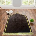 KETOSTICS® Velvet Prayer Mat 44x28 inch Musalla Janamaz for Namaz Muslim Brown (Coffee) - Image 2