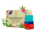 Khadi Natural Herbal Soap Gift Set | Handcrafted Essential Oil Soaps | Pure & Natural | Refreshing & Gentle Cleansing | Provides Naturally Glowing Skin- (Pack of 10) - Image 2