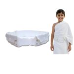 Kids (Bacche ka) Ihram Belt | Hajj Umrah | White PU Leather | Adjustable Waist Size 19–25 | 2 Pockets | Sharia Compliant | Al-Harmain - Image 2