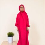 Kids Prayer Dress | Full Coverage Modest Islamic Wear | Comfortable Soft Fabric Hijab with Long Dress for Girls - Image 2