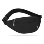 Kraptick Waist Bag, Fanny Pack & Crossbody Bag for Travel, Running, Hiking & Gym | Waterproof & Lightweight Bag | Adjustable Money Belt & Waist Pouch for Men & Women (Black) - Image 2