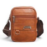 Krishiv Pure Luxury Boss Small Faux Leather Sling Bag for Men Women | Classic Chest Slinger | Mobile Pocket Sling Bags for Passport Documents Essential Items | Corporate Gifts Items - Image 2