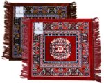 Kuber Industries Prayer Mat (Brown and Maroon, Velvet, Standard) - Image 2