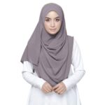 LMVERNA Solid Color Bubble Chiffon Scarf for Women Fashion Soft Hijab Long Scarf Wrap Scarves - Image 2