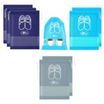 Lify Portable Travel Shoe Bags Shoe Organizer Space Saving Storage Bags- Medical Blue (3pcs), Navy Blue (3 pcs) & Light Grey (2 Pcs) 16 X 12'' Inches- 8 Piece Pack - Image 2