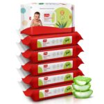 LuvLap Moisturising Wet Wipes with Lid For Baby Skin, Enriched with Aloe Vera, Vitamin E &Chamomile Extract, pH Balanced, Dermatologically Safe, Paraben & Sulphate Free, 72 Wipes, pack of6 - Image 2