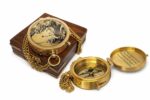 M.A & SONS Personalized Brass Compass | Custom Image & Message Engraved | Vintage 2-Inch Compass with Chain & Anchor Box | Gift for Men, Women, Couples - Image 2