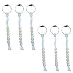 MANBHAR GEMS - 7 Beads Finger Tasbeeh | Saat Daana tasbih for Prayer/Islamic Crystal Stone Mala/Beautiful Tasbih for Muslims for HAJJ and UMRAH | Hand TASBEEH | Pack of 6/White Pack of 6 - Image 2