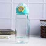 MARKET 99 Green & Transparent Kids Sipper Bottle 600ml | Leak Proof Plastic Water Bottle for School, Travel, Sports, Hiking & Daily Hydration | Lightweight BPA Free Flask for Easy Everyday Carry - Image 2