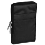 Men's Multipurpose Unisex Nylon Waist Pouch Fanny Pack Stylish Travel Bag Pouch with Belt Adjustable Strap (Black) - Image 2