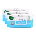 Mother Sparsh 99% Pure Water (Unscented) Baby Wipes I Natural Plant Made Cloth - Super Thick I 72pcs/Pack - Pack Of 3 - Image 2