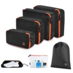 Nasher Miles Packing Cube Set of 7 | Polyester Luggage Travel Organizer with Laundry Bag for Clothes, Shoes & Accessories (Black) - Image 2