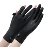 PALAY® Sun Protection Gloves for Women - Non-Slip Touch Screen, Breathable Ice Silk Cooling, Summer Outdoor Full Finger With Snap Button Closure for Cycling, Driving, Fishing - Image 2