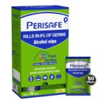 PERISAFE Pocket Sized Sanitizing Disinfectant Wipes Individually wrapped- Pack of 50 wipes - Image 2