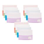 POLEN 12 Pcs Gazette Button Bag,Folder FS/Legal Heavy Duty Twin Double Pocket Document File, Envelope Holder Storage Case, Snap Button Organizer.(Assorted Color) - Image 2