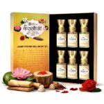 Parag Fragrances Kannauji Gift Set 6pc of 6ml Each/Gulab, Kesar-Chandan, Mogra, Agar oud, Kamal & Kasturi / 100% Alcohol Free & Natural Fragrance/Long Lasting for Pooja & Personal Use - Image 2