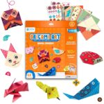 PepPlay 3D Origami Paper, with Booklet and Stickers, Educational, Brain-Boosting Activity, No Mess Paper Craft, Travel-Friendly Airplane Toy, Birthday Return Gift for Boys&Girls Ages 3-8, Orange - Image 2