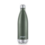 Pexpo Water Bottle 1 LTR| Hot and Cold Flask | ISI Certified Stainless Steel | 3 Layer Insulation | Leakproof | for Home, Office | 2-Year Warranty | Electro 980ml | Military Green - Image 2