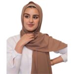 Poly Georgette Scarf Women Girls Wrap Large Size Hijab Dupatta (without inner cap) - Image 2