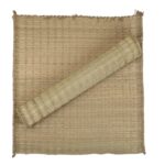 Pooja Mat For Sitting Made By Kusha Grass,Madurkathi Aasana 19X19 Inches Square Shape & Holy Alternative To Velvet Puja Aasan (2),Natural - Image 2