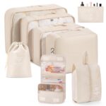 Porslin Travel Packing Organizers 8-Piece Luggage Organiser Set with Travel Cubes for Packing Clothes, Mesh Travel Bag Organiser with Toiletry, Shoe & Laundry Bags, Travel Organizer Pouch for Clothes - Image 2
