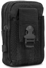 Portable Waterproof Mobile, Wallet Secure and Small Accessories Carry Waist Belt Pouch for Men & Women (7 X 4.8 X 2 Inch) (Black) - Image 2