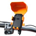 Portronics Mobike 4 Plus Handlebar Mount Mobile Holder with Sunshade & Light Rain Protection, One-Press Release, 360° Rotation, 4-Point Grip Lock, Fits 5.4–6.7 Inch Smartphones, for Maps & Navigation - Image 2