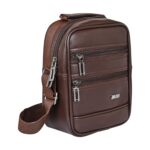 Pramadda Pure Luxury Tourister Leather 9 inch Sling Bag For Men | Chest Crossbody Side Beg | Mobile Passport Document Sling Travel Pouch waterproof | corporate gift item. - Image 2