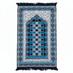 Prayer Mat for Men and Women Soft Lightweight Namaz Rug with Anti Slip Base Washable Foldable Prayer Carpet for Home Mosque Travel (Blue) - Image 2