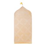 Prayer Rug Soft Turkish Portable Muslim Prayer Mat for Adults Men Women Kids Beige - Image 2