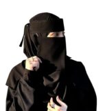 Premium Black Niqab, Soft Breathable Islamic Face Veil for Women, 9x12 Size - Image 2